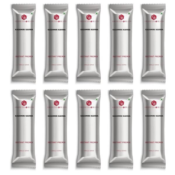 Granules n Beans Instant Premix Kashmiri Kahwa - (50 Single Serv Sachets)