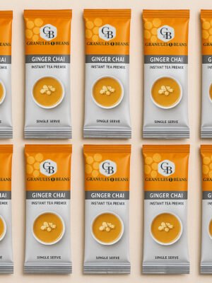Granules n Beans Instant Premix Ginger Chai - (50 Single Serv Sachets)
