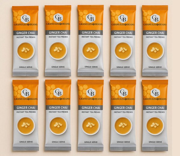 Granules n Beans Instant Premix Ginger Chai - (50 Single Serv Sachets)