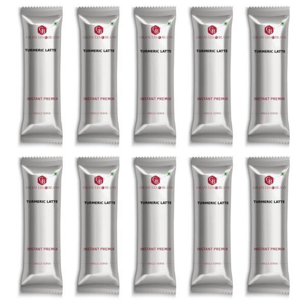 Granules n Beans Instant Premix Turmeric Latte - (50 Single Serv Sachets)