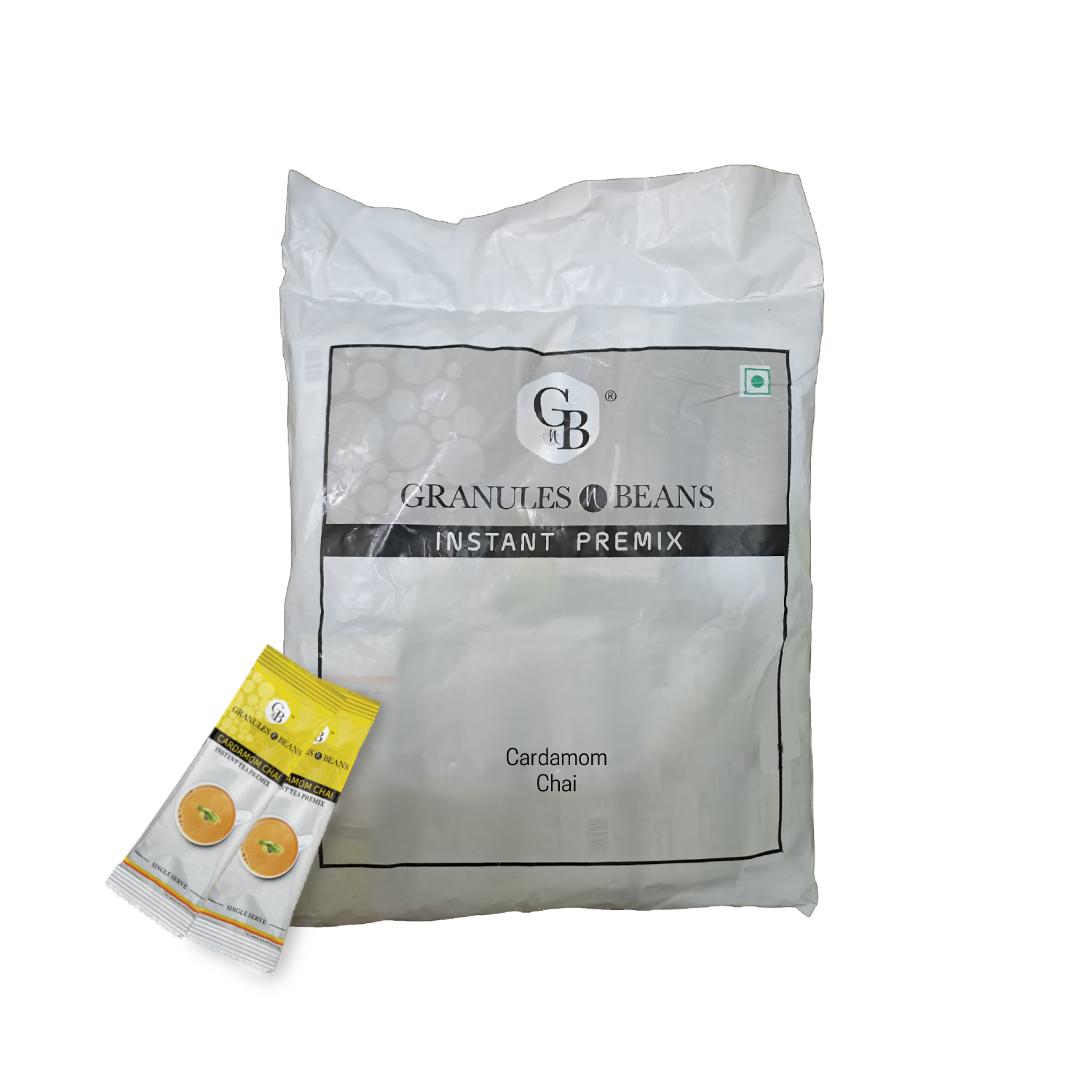 Granules n Beans Instant Premix Cardamom Chai - (50 Single Serv Sachets)
