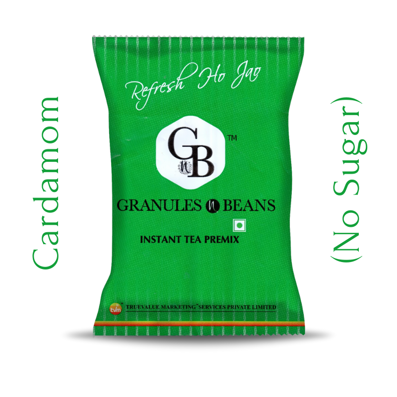 Granules n Beans Cardamom (Low Sugar) Instant Tea Premix - 1kg