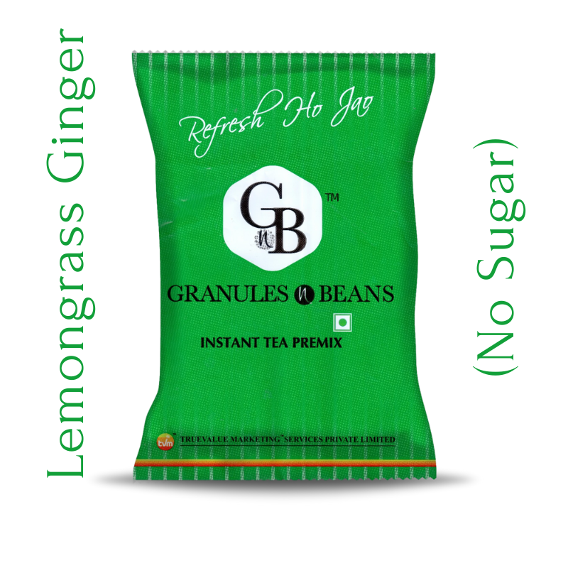 Granules n Beans Lemongrass Ginger (Low Sugar) Instant Tea Premix - 1kg