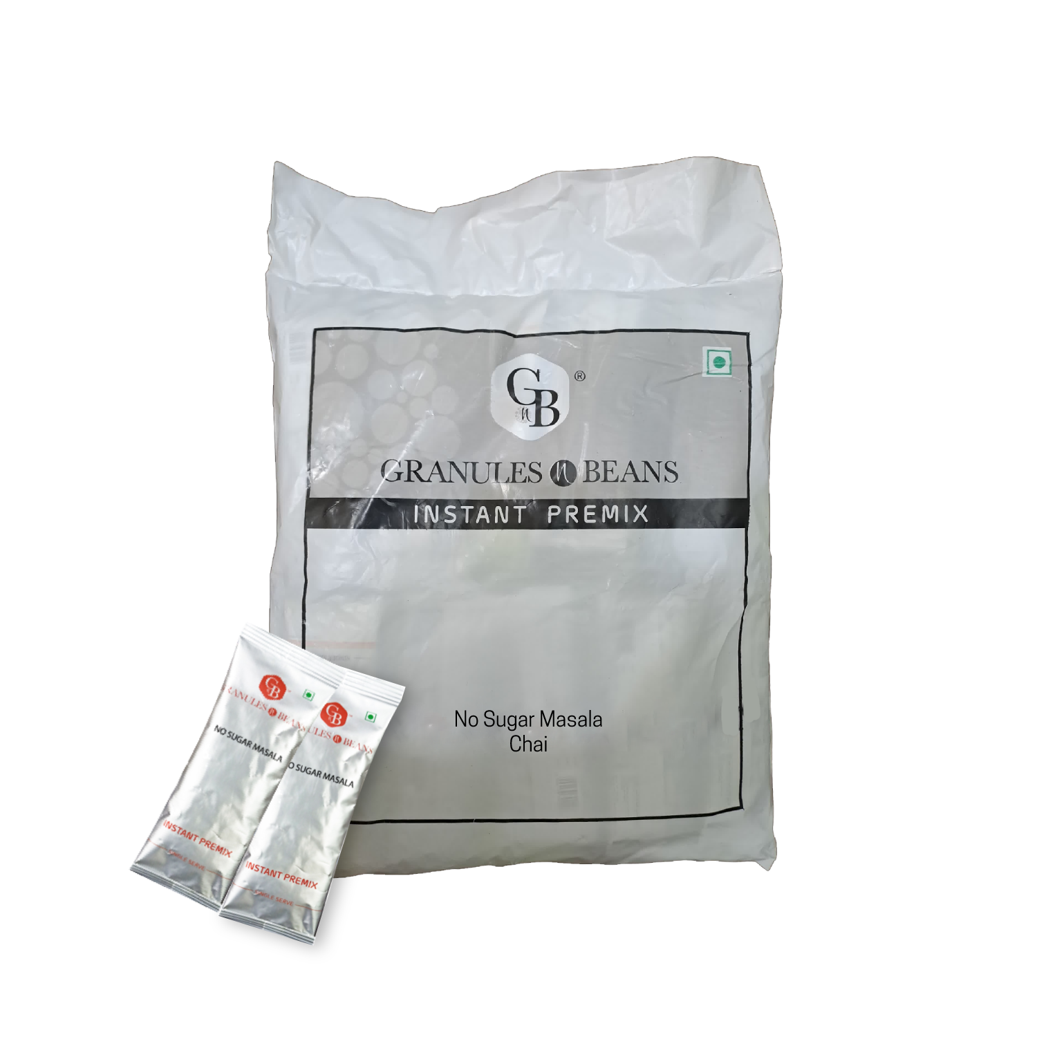Granules n Beans Instant Premix Low Sugar Masala Chai - (50 Single Serv Sachets)