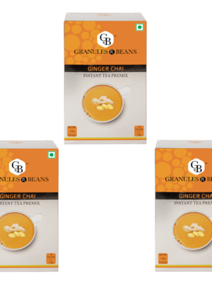 Granules n Beans Ginger Chai Instant Tea Premix - (10 Sachet x 14g = 140g) (Pack of 3)