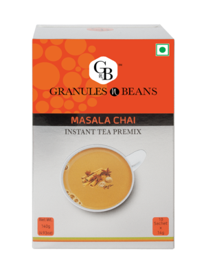Granules n Beans Masala Chai Instant tea Premix - (10 Sachet x 14g = 140g) (Pack of 16)