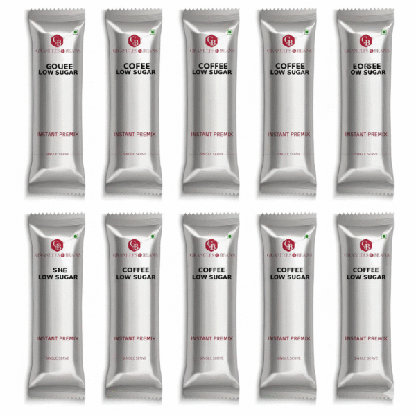 Granules n Beans Instant Primex Tea Coffee Low Sugar 50 Sachets
