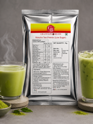 Matcha Tea Premix (Low Sugar) 1kg | Hot & Cold Drink Mix | Instant Premix Tea