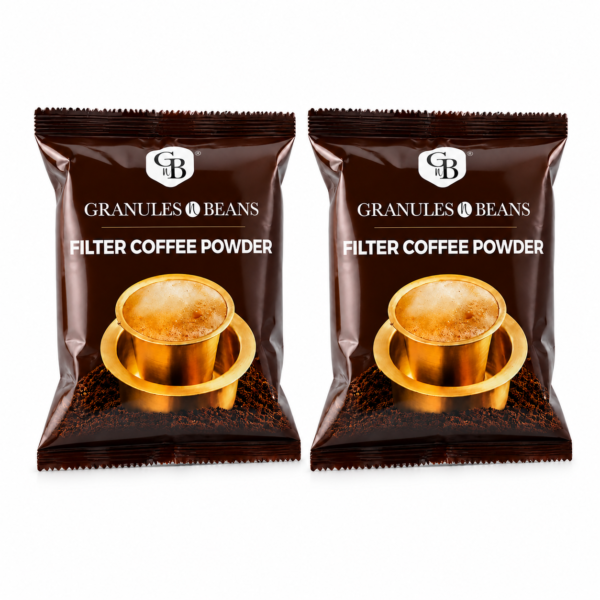 Filter Coffee Powder (65% Coffee, 35% Chicory Blend) - 200g Authentic South Indian Filter Coffee Pack of 2